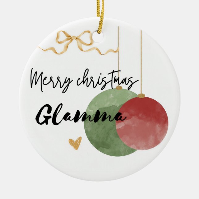 Wasserfarbenauma Keramik Ornament (Vorne)