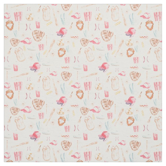 WasserfarbenBaseball Stoff (Muster)