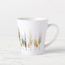 Wasserfarbenbaum-Linie Kleine Latte-Tasse