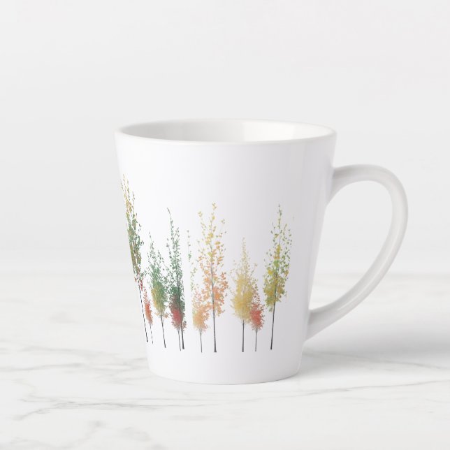 Wasserfarbenbaum-Linie Kleine Latte-Tasse Milchtasse (Rechts)