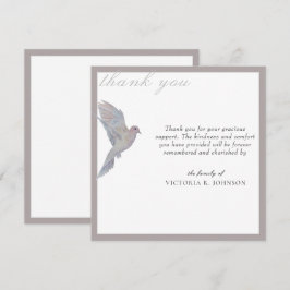 Wasserfarbenbeerdigung wegen Taubenbeerdigung Dank Dankeskarte