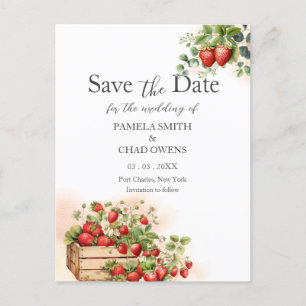Wasserfarbenbeeren Hochzeiten speichern das Datum Postkarte
