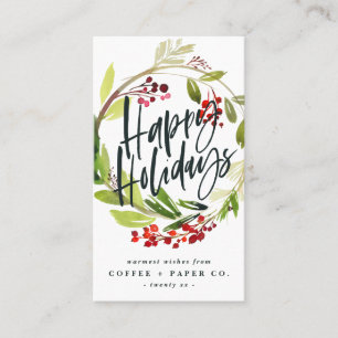 Wasserfarbenbelag Weihnachten Visitenkarte