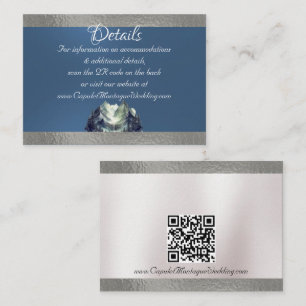 Wasserfarbenberg & Ribbon Blue 2, QR-Code Begleitkarte