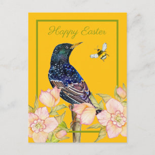 Wasserfarbenbild des Europäischen Stars Postkarte