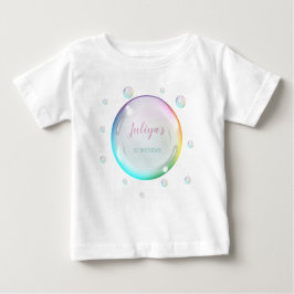 Wasserfarbenblasen Geburtstag Baby T-shirt