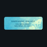 Wasserfarbenblasen | Rücksendeadresse<br><div class="desc">Eleganter,  eleganter Wasserfarbenblasen pastellfarbener Hintergrund Rücksendeaufkleber und alle Informationen im serifenlosen Sans-Schriftart</div>