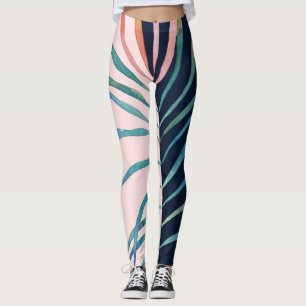Wasserfarbenblatt, abstrakter Naturdruck. Leggings