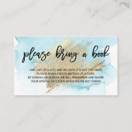 Wasserfarbenblau Türkis Bringen Sie eine Babydusch Begleitkarte