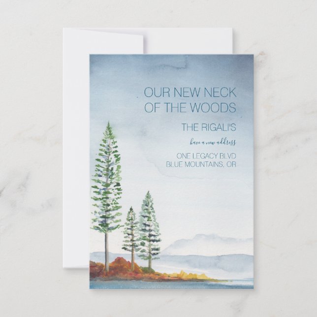 Wasserfarbenblaue Berge - Ankündigung (Vorderseite)