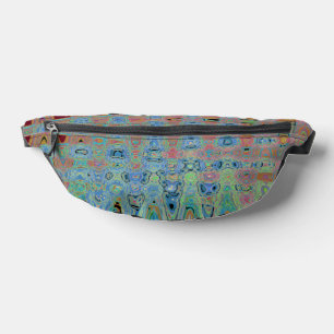 Wasserfarbenblaue Groovy Abstrakte hintere Atomwav Bauchtasche