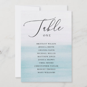 Wasserfarbenblaue Seekarten für Hochzeiten Einladung