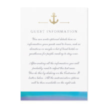 Wasserfarbenblaue, weiße Einsteckkarte