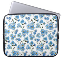 Wasserfarbenblaues Blumenmuster. Niedliche Blume