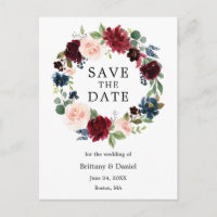 Wasserfarbenblumenregen Save the Date