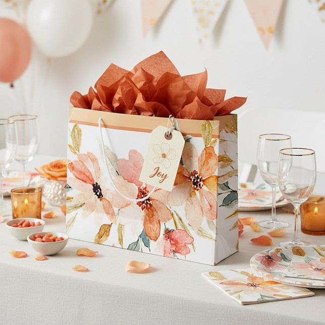 Wasserfarbenblüte Große Geschenktüte (Von Creator hochgeladen)