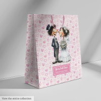 Wasserfarbenbride Groom Geschenktasche Hochzeitsfe