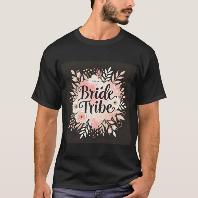 Wasserfarbenbride Stamm Party Männerhemd T-Shirt (Vorderseite)