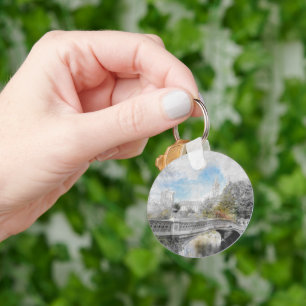 Wasserfarbenbridge im Central Park New York Schlüsselanhänger