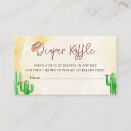 Wasserfarbencowboy Rustikaler Western Windelwindel Begleitkarte