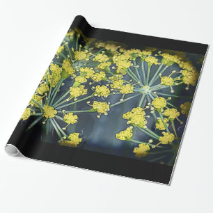Wasserfarbendill auf schwarz Groß Geschenkpapier