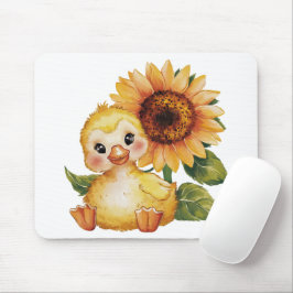 Wasserfarbenduckeln mit Sonnenblume Mousepad