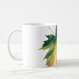 Wasserfarbene Ahornblatt-Kissenhülle zum Anpassen Kaffeetasse