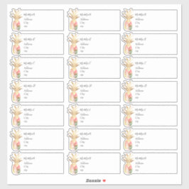 Wasserfarbene Ananas Gastadressen Labels