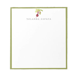 Wasserfarbene Beete grün Gerahmt Notizblock