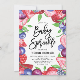 Wasserfarbene Berries rahmen Summer Baby Sprinkle Einladung