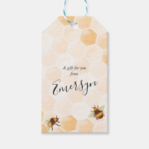 Wasserfarbene Biene Geschenkanhänger