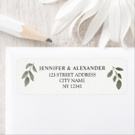 Wasserfarbene Blätter botanische elegante Rücksend
