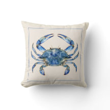 Wasserfarbene Blaue-Krabben-Küstenschmeißdecke