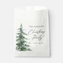 Wasserfarbene Blaue Weihnachtsbaum-Party