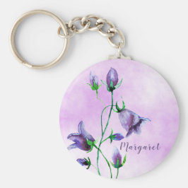 Wasserfarbene Bluebells auf ultra violet hinzufüge Schlüsselanhänger