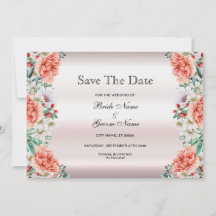 Wasserfarbene Blume der Peony Save the Date