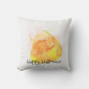Wasserfarbene Candy Corn Halloween-Heimdekoration Kissen