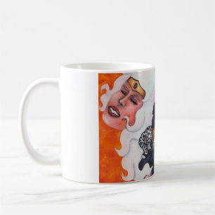 Wasserfarbene cupione reiten Katze Mutter Göttin T Kaffeetasse