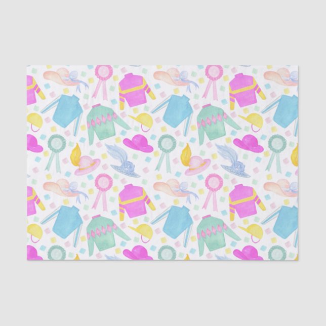 Wasserfarbene Derby Jerseys & Hats Seidenpapier (Vorderseite)