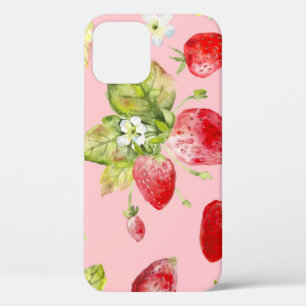 Wasserfarbene Erdbeeren, nahtlos, fruchtig. Case-Mate iPhone Hülle