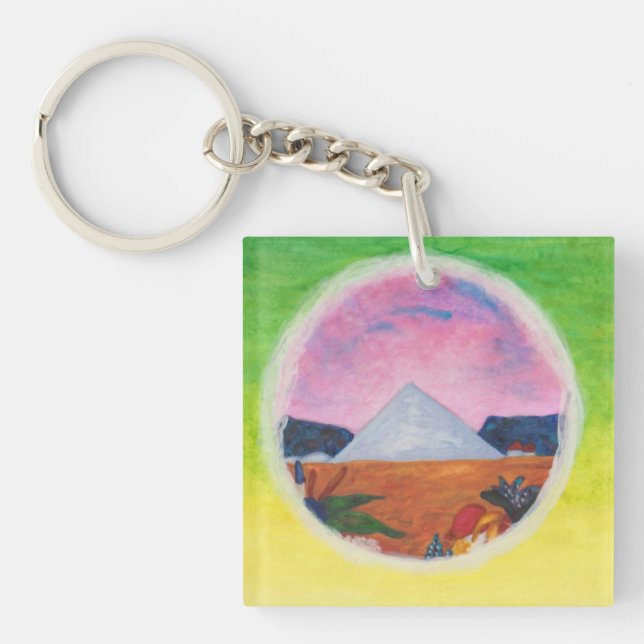 Wasserfarbene Fantasy Dimensions Pyramide Dream We Schlüsselanhänger (Vorderseite)