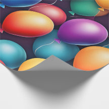 Wasserfarbene farbenfrohe nahtlose Ballons Geburts