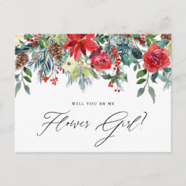 Wasserfarbene Festliche Blumengarten Giro del Malc Ankündigungspostkarte