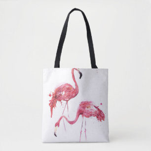 Wasserfarbene Flamingos, elegantes Design.