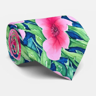 Wasserfarbene Florale Krawatte