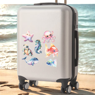 Wasserfarbene Freunde des Wassersports Aufkleber