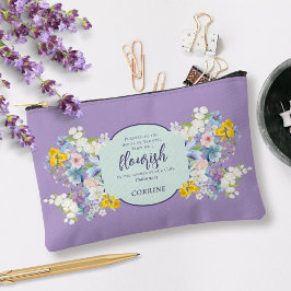 Wasserfarbene Frühlingsblumen Bibel Verse Personal Zubehörtasche