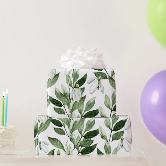 Wasserfarbene Frühlingsblumen Geschenkpapier (Partygeschenke)