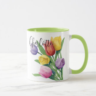 Wasserfarbene Frühlingshuppen Tasse