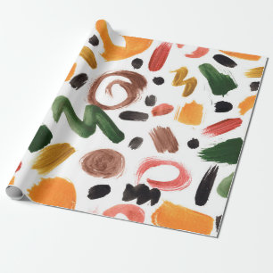Wasserfarbene geometrische Formen. Abstrakte Maler Geschenkpapier